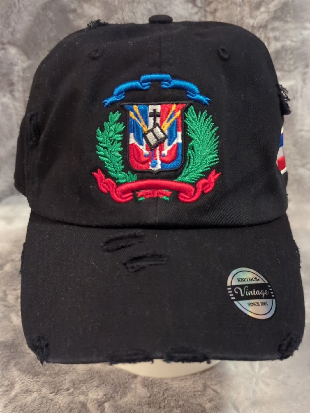 🇩🇴 Kbethos "Vintage" Distressed Dominican Republic "Escudo" Dad Hat 🇩🇴